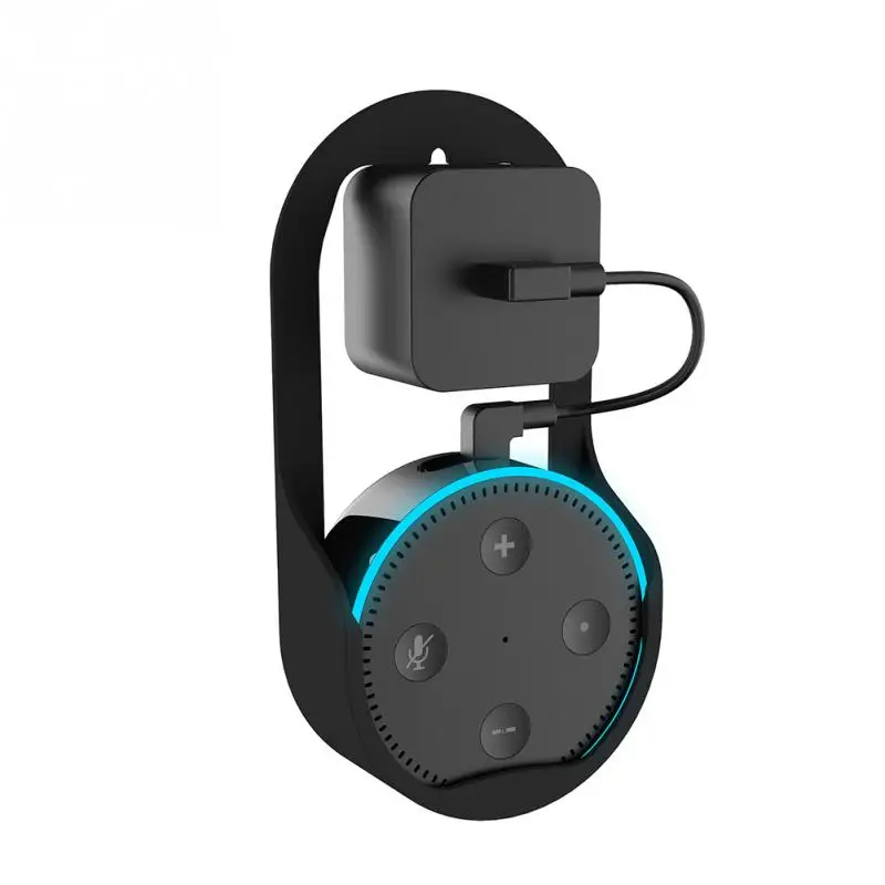 

New Arrival Plastic Black Universal Smart Loudspeaker Echo Dot 2 Fixed Charging Wall Mount Brackets
