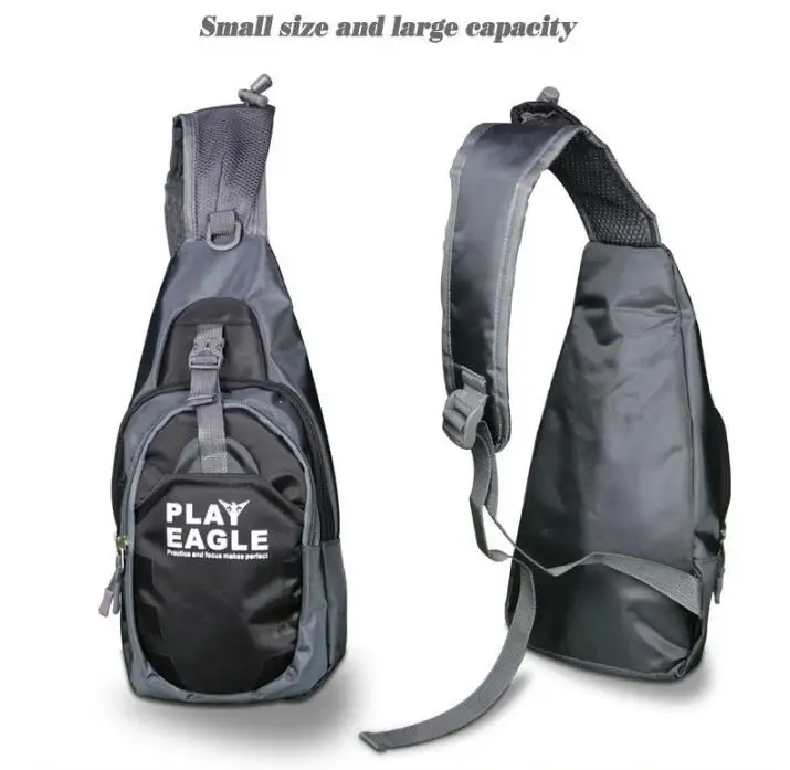 PLAYEAGLE нагрудная Сумка водонепроницаемая многофункциональная на открытом воздухе Спорт Гольф сумка на плечо для бега на открытом воздухе диагональная упаковка нагрудная спортивная сумка - Цвет: Черный
