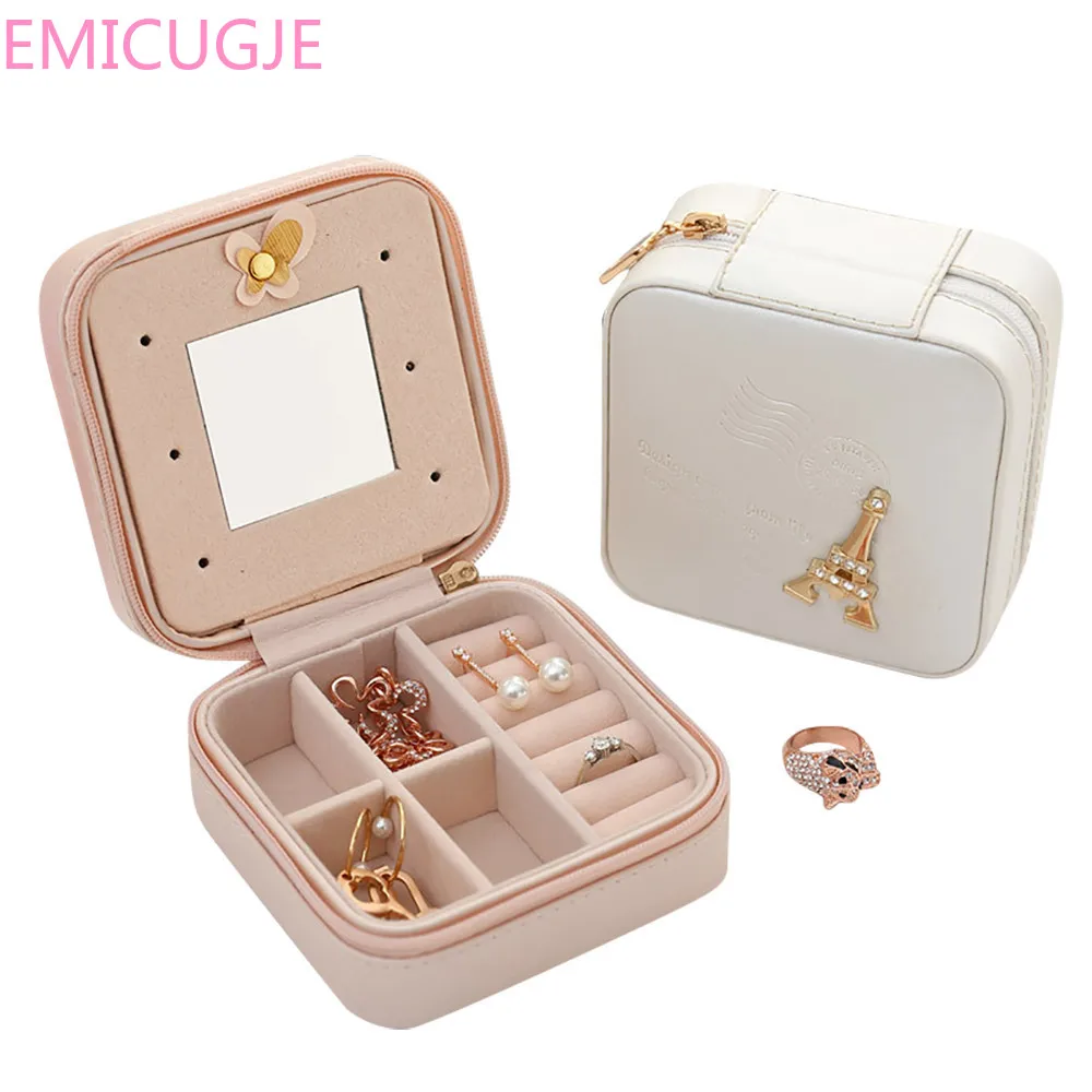 Jewelry Packaging Box Casket Box For Exquisite Makeup Case Cosmetics Beauty Organizer Container Boxes Graduation Birthday Gift