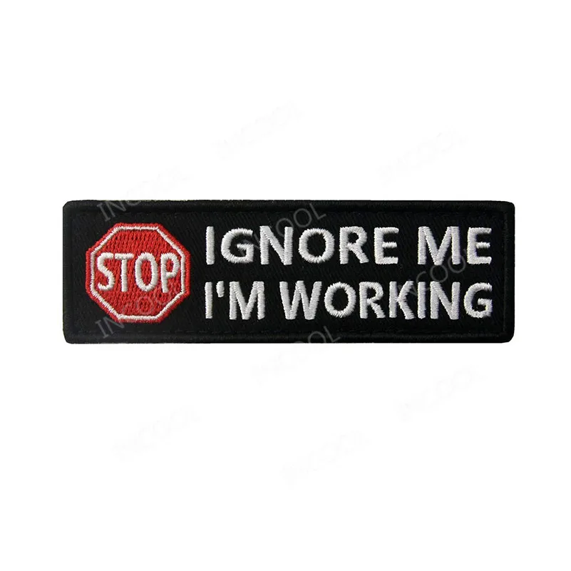 Service Dog Ignore Me I'm Working Embroidery Patch Military Patches Combat Tactical Appliques Embroidered Badges | Дом и сад