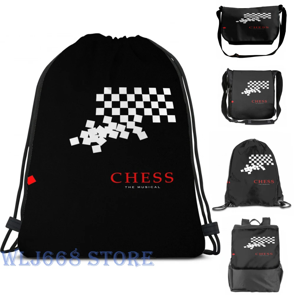 

Funny graphic print shoulder Bags women Chess The Musical Single shoulder backpack travel for men Gym Bag