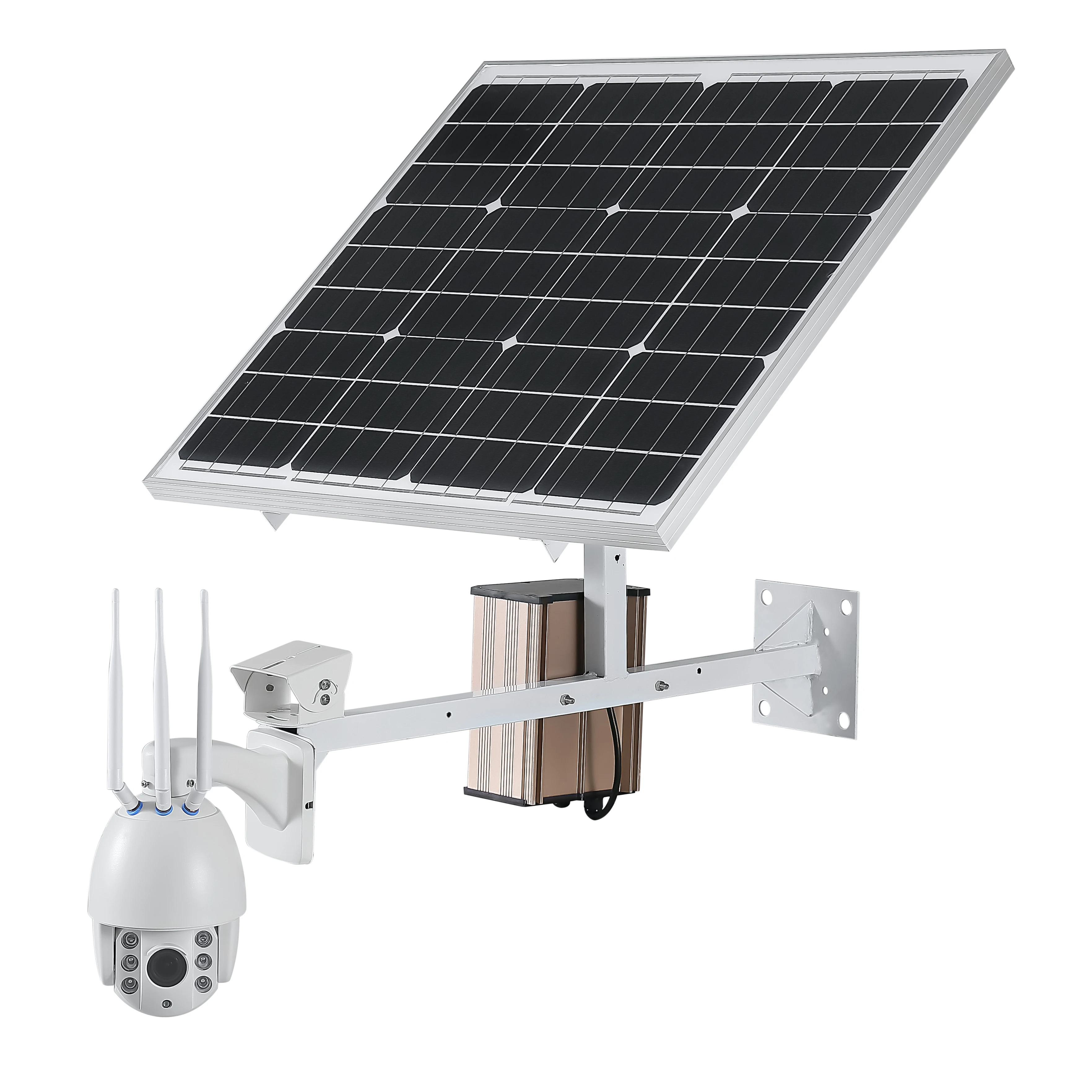 

60W Solar Power Panel IP Camera Wifi 1080P HD 3G 4G SIM Card PTZ Solar Camera Outdoor 4X Optical Dome CCTV Video Security Cam