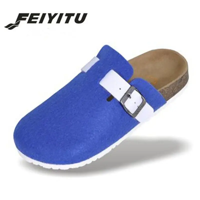 Женские туфли на плоской подошве FeiYiTu повседневные сандалии с закрытым носком