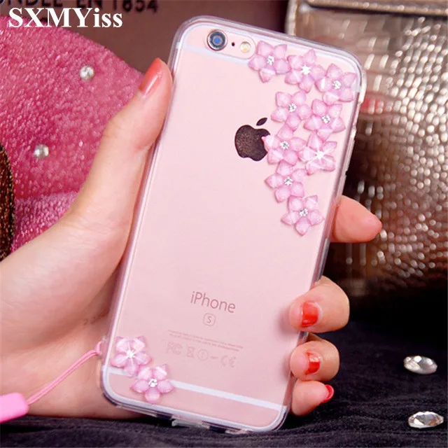 XSMYiss для iPhone 5 SE 6 6S 7 8 plus X 10 Xs Max XR модный прозрачный чехол телефона со стразами и
