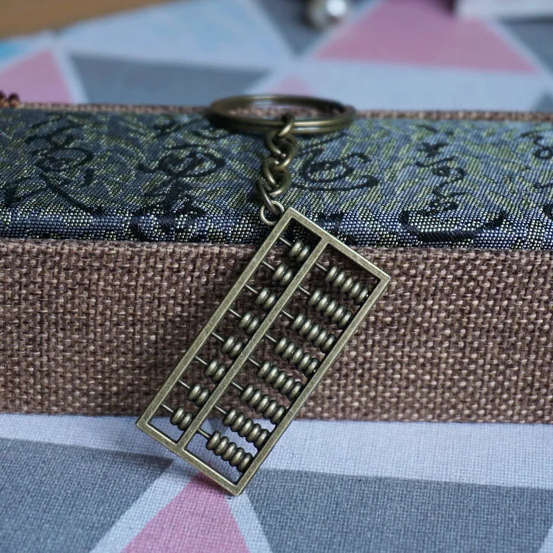 

Woman Vintage Abacus Keychain Antique Bronze Key Chains for woman men Key Rings Keychains Gifts