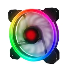 Регулируемый Чехол для компьютера PC охлаждающий вентилятор RGB регулируемый светодиодный 120 мм тихий+ ИК-пульт охладитель для компьютера охлаждающий RGB чехол вентилятор cpu