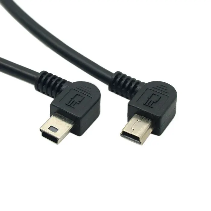 90 градусов левый и правый угловой мини-usb 5 Pin папа-мама удлинитель 0,3 м 30 см