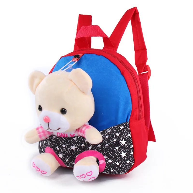 Us 8 55 25 Off Kindergarten School Bags Cartoon Bear Dolls Lique Canvas Backpack Toddler Book Bag Rucksacks Baby Snack Pack Mochila Escolar In