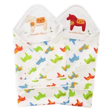 Новое поступление, милое Хлопковое одеяло с лошадкой для детей 0-12 месяцев, 90 см* 90 см, 2 цвета, многофункциональный теплый для новорожденного одеяло для детей