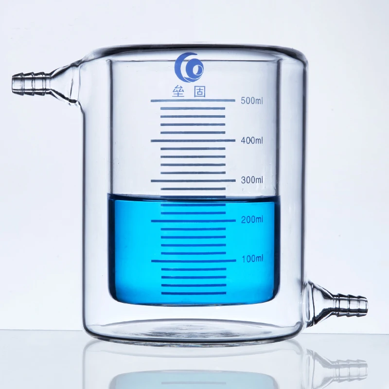 Billige Verdicken Doppel Schicht Wärme beständig Glas Becher Foto katalytische Reaktor Photokatalytischen sendete Labor Ausrüstung