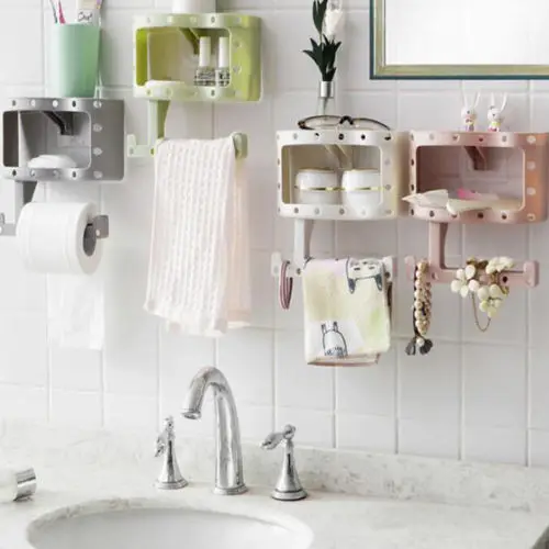 1Pcs Toilet Paper Roll Holder Storage Racks Hanger Closet Bathroom