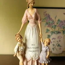 Теплые матери и дети Скульптура Подарок и Ремесло Украшение аксессуары для украшения дома и День Матери