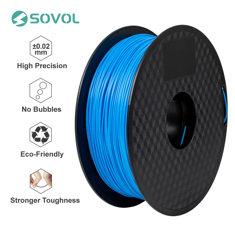 Пла нить для 3D принтера Sovol 1 кг/рулон 75 мм высококачественный материал 3d печати 5