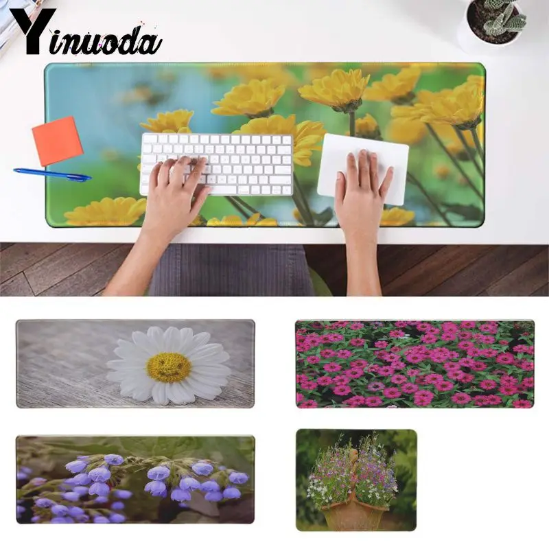 

Yinuoda Beautiful Anime Small flowers Rubber Mouse Durable Desktop Mousepad gaming Mousepad Mice mat Precision Lock