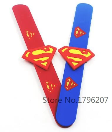 10 шт. силиконовый цветной браслет супергерой Бэтмен Супермен Чудо-женщины флэш Человек-паук SH-50 - Окраска металла: Родиевое покрытие