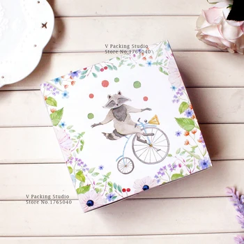 

16.5*16.5*6.5cm Cartoon Color Moon Cake Packing Box biscuits Party Gift Packing Boxes 100pcs/lot Free shipping