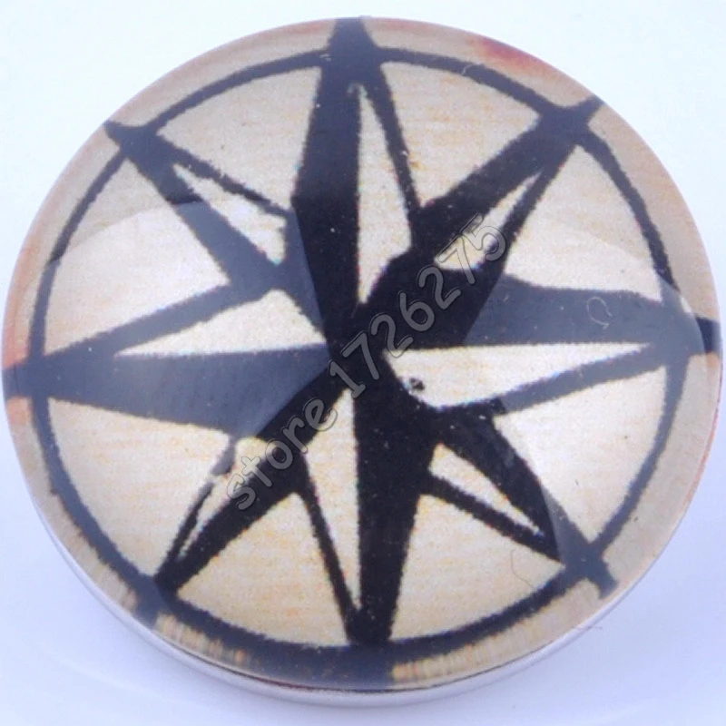 

(12pcs/lot) 2016 New Eight Pointed Star Design 18mm Snap Button Jewelry Fit DIY Bracelet & Pendant Necklace XY160090