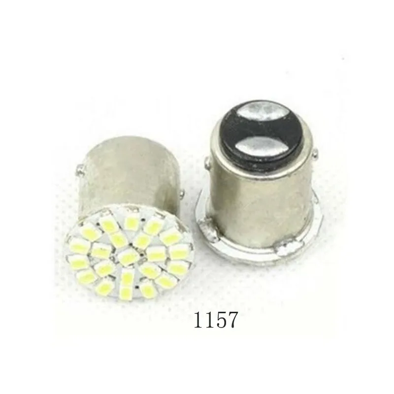 P21W 1156 BA15S 1157 Bay15d 22SMD автомобильная светодиодная лампа для авто задние поворотные сигнальные огни Тормозная обратная парковочная Лампа DC 12V Белый 22 SMD Wh - Испускаемый цвет: white 1157