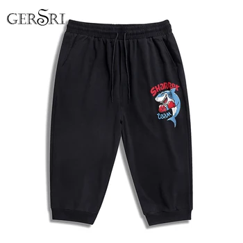 

Gersri 6XL 7XL Big Size Men Gym Pants Casual Solid Summer Workout Sweatpants Jogging Short Pants Fit Elastic Casual Sportswear