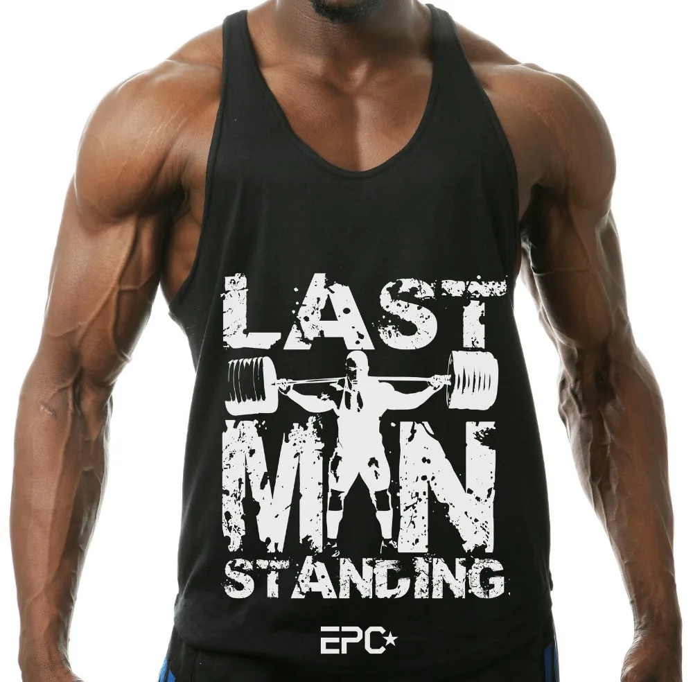 2015 free shipping cotton 100 active weightlifting singlet men tank