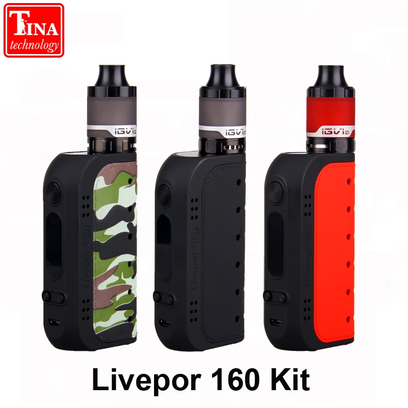 

100% Original Livepor 160W Box Mod Ecig Starter Kit Yosta Livepor 160W RDA Kit With IGVI RDA Atomizer (No 18650 Battery) Box Mod
