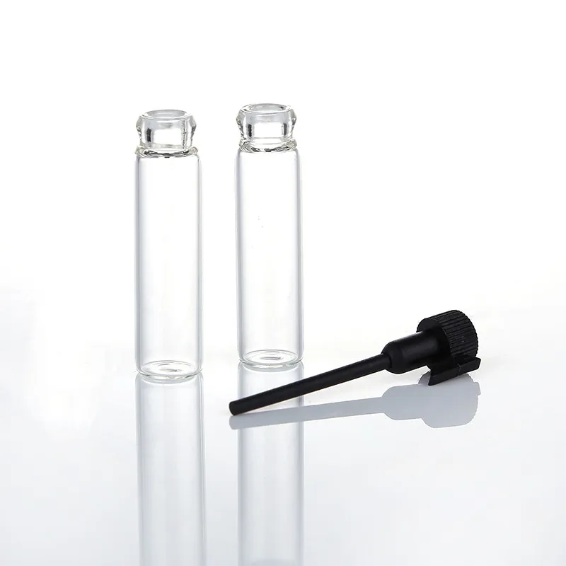 50 шт./лот 1 мл 2 мл 3 мл мини стеклянный парфюм небольшой образец флаконы, парфюмерный флакон пустая лабораторная жидкость пробная трубка