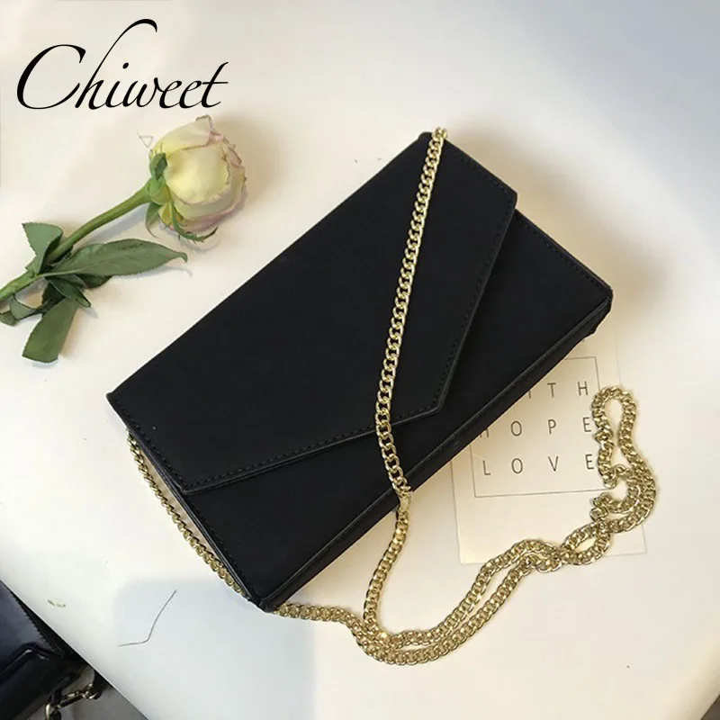 Designer Vintage Velvet Envelope Handbag Luxury Women Small Crossbody