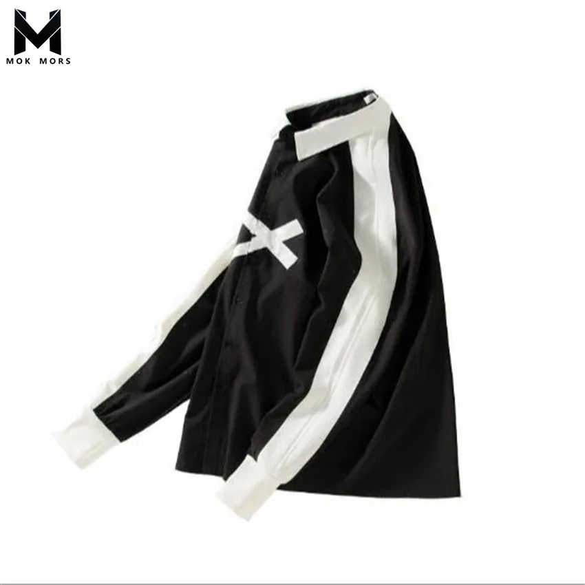 

2018 New Men's Wear Fashion Shirt Solid Color Large Size Casual Long-sleeved Shirt Wild Men's Self-cultivation Trend Brand Shirt