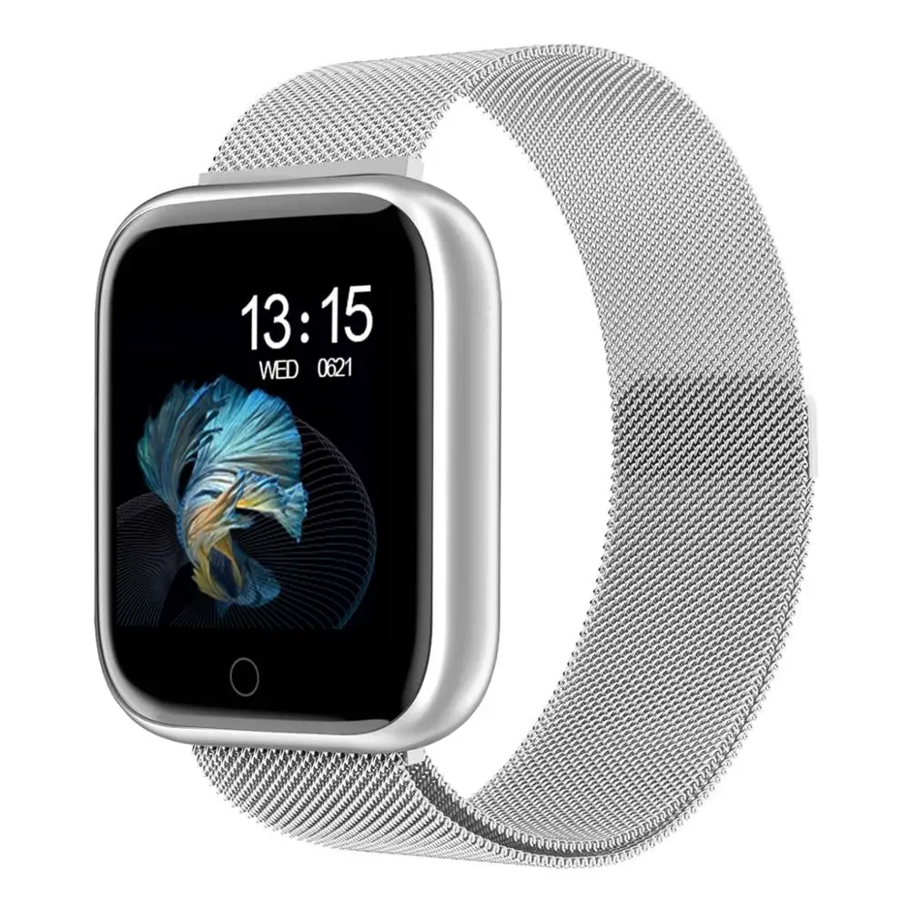 

Women Fashion T80 Smart Watch Ip68 Waterproof Heart Rate Blood Pressure For Iphone Men Sport Fitness Tracker Smartwatch PK IWO 5