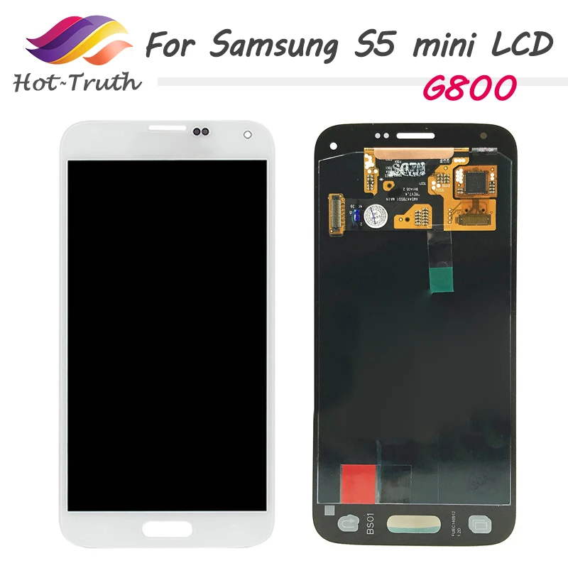 

For Samsung Galaxy S5 Mini G800 G800F G800H Super AMOLED LCD Display Touch Screen Digitizer Assembly with Sticker Tempered Glass