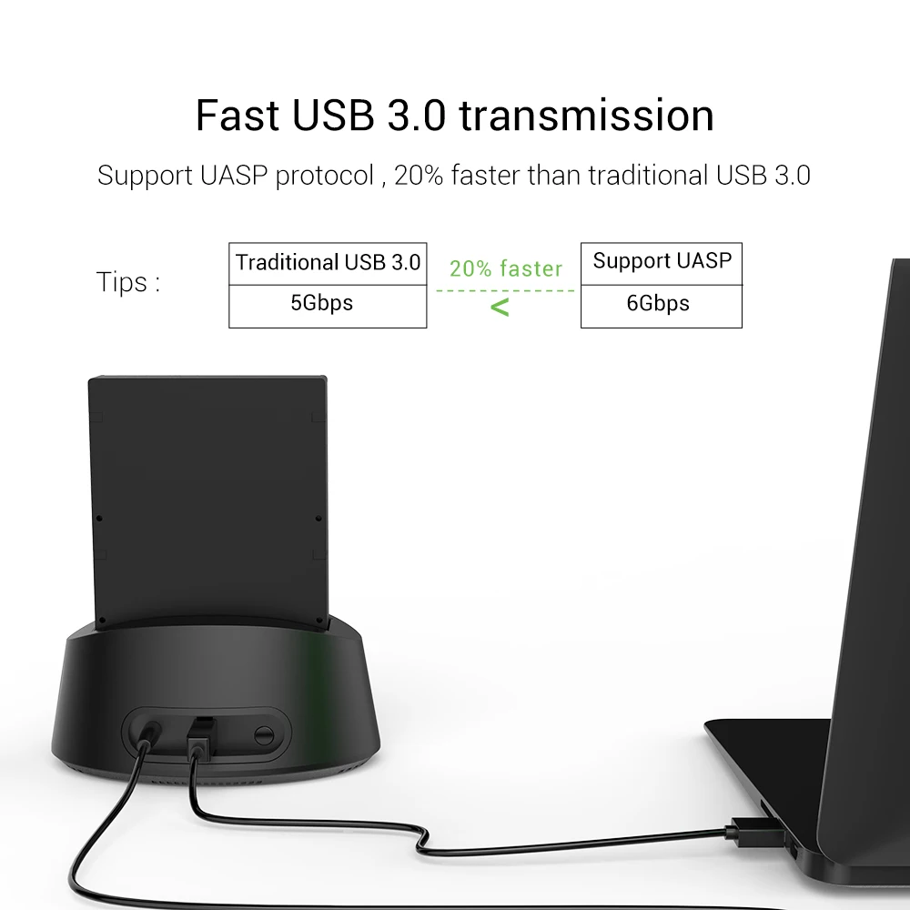 Yottamaster HDD Adapter Case Tool Free USB 3.0 to SATA External Hard Drive Enclosure Box Docking station for 2.5 3.5 HDD SSD