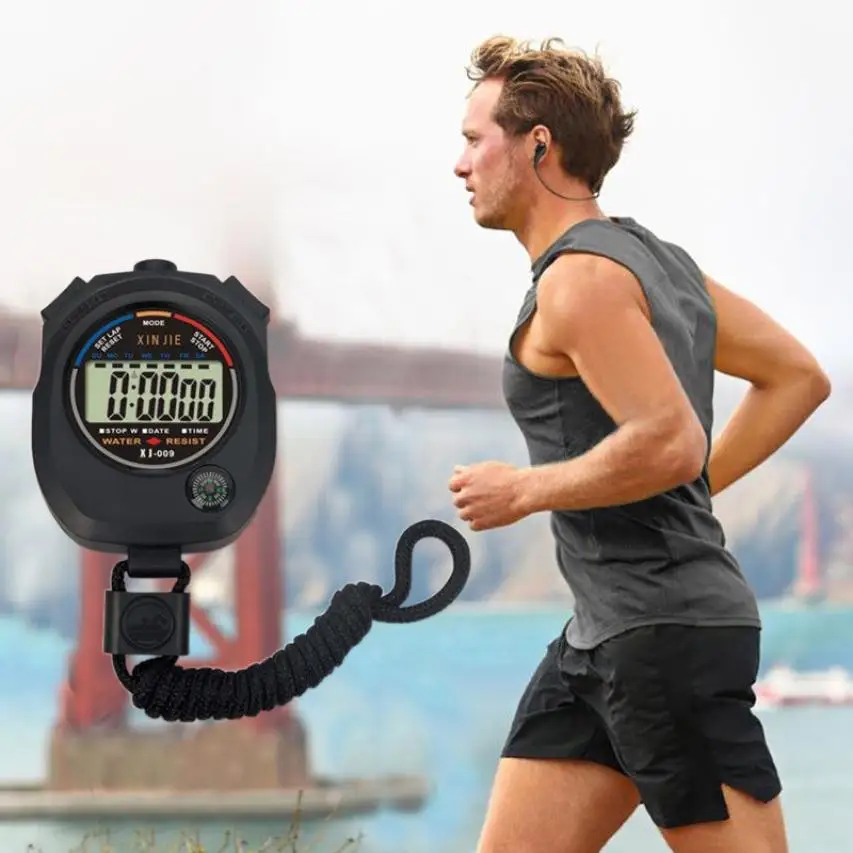 

Fashion 2019 Explosive Waterproof Digital LCD Sports Stopwatch Horloge Chronograph Timer Counter Alarm Sports Watches 30P