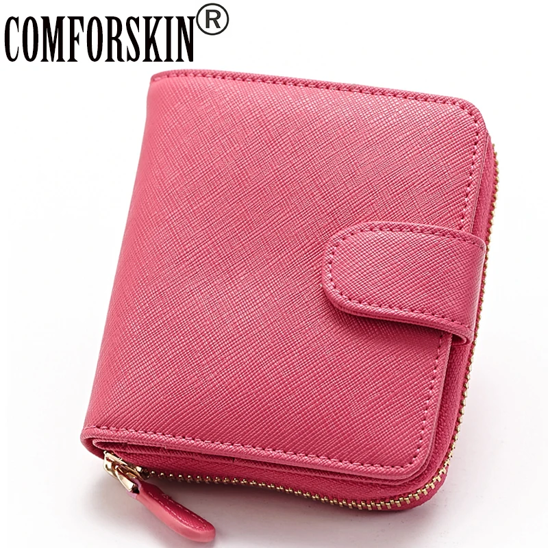 

New Arrival High Quality 100% Cowhide Leather Large Capacity Practical Genuine Leather Women Wallet 4 Color