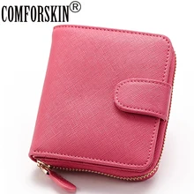 New Arrival High Quality 100% Cowhide Leather Large Capacity Practical Genuine Leather Women Wallet 4 Color practical leather man wallet