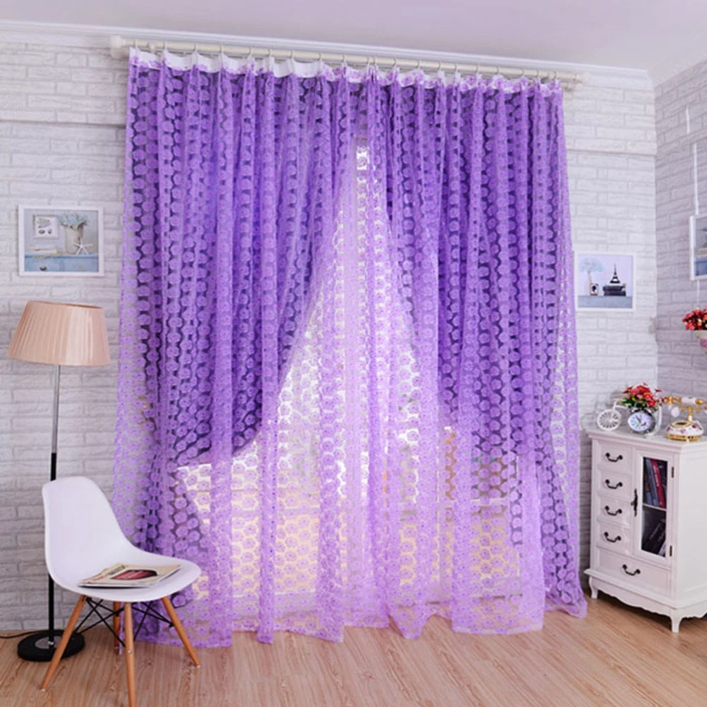 cortinas de janela de tule transparentes decoracao de casa rosas perspectivas para sala de estar cortinas de janela