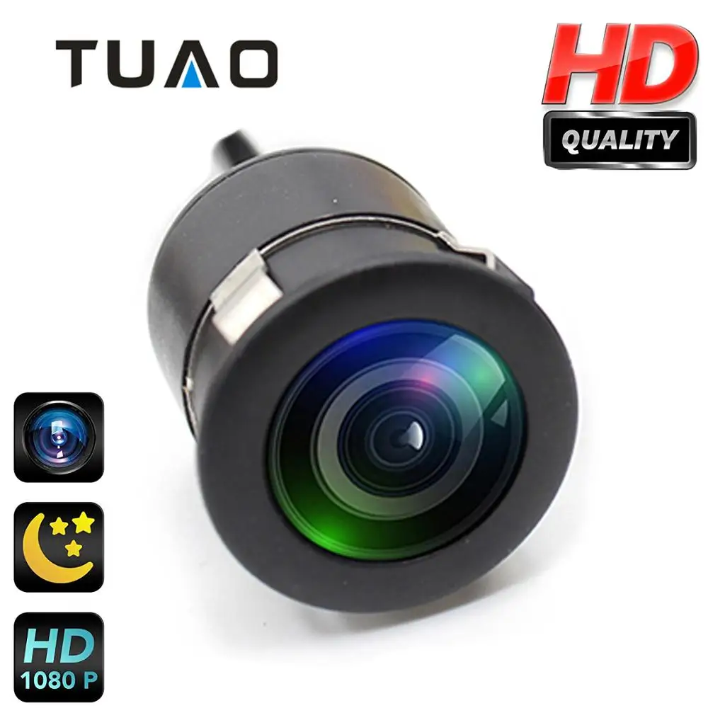 

TUAO 18.5mm HD CCD Night Vision Reverse Camera 145 Angle Car Rear view Camera IP67 DC 12 Vehicle Camera Universal Parking camera