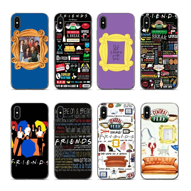 

Coffee friends tv show how you doin Transparent silicone Phone Case Cover For iPhone X XS XR XSMAX 6 6SPlus 7 7Plus 8 8Plus