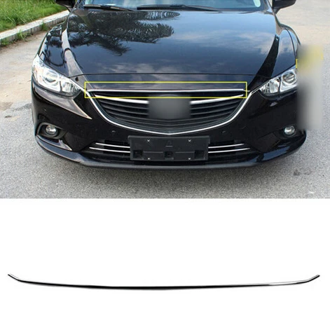 For Mazda 6 M6 Atenza 2013-2015 ABS Chrome Front Hood Decorative Cover Trim Exterior Chromium Styling Parts 1pcs For Mazda 6 M6 Atenza 2013-2015 ABS Chrome Front Hood Decorative Cover Trim Exterior Chromium Styling Parts 1pcs