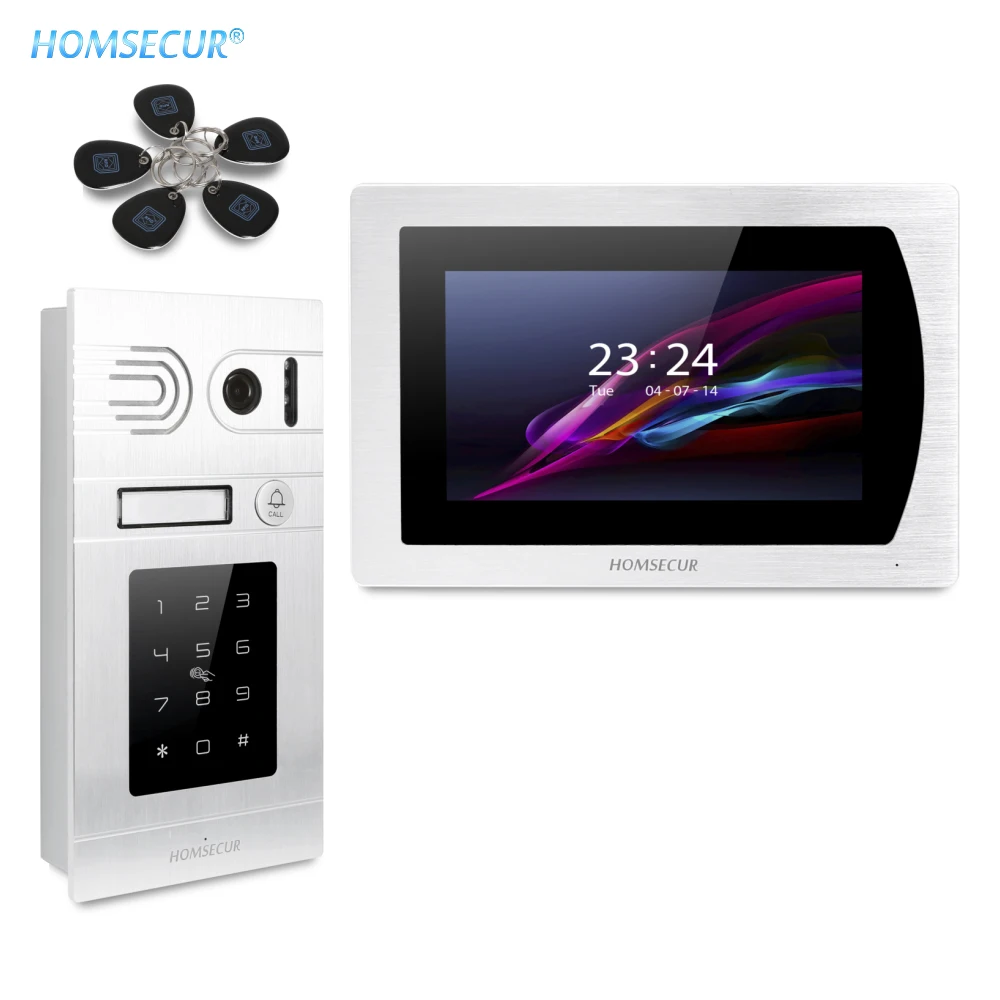 

HOMSECUR 7" Wired Video&Audio Home Intercom+Touch Screen Monitor for House/Flat BC071-S+BM717-S