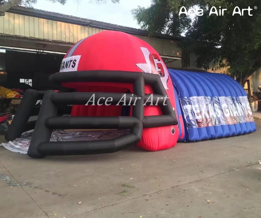  Customized Inflatable Helmet tunnel tentgo through entrance tunnel way for NFL sport game event