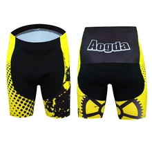 Aogda 3D шорты для велоезды с вставками желтый суперэластичных противоударный шорты для велосипедистов MTB шорты для езды на велосипеде