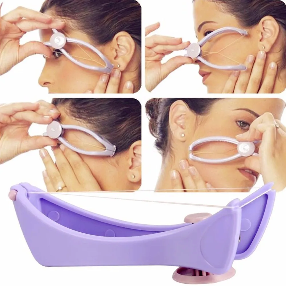 

Mini Facial Hair Remover Spring Threading Epilator Face Defeatherer Hair Removal DIY Makeup Beauty Tool for Cheeks Eyebrow Hot