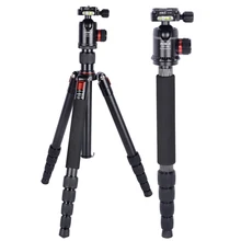 AOKA KT285A Profissional 5 seções de viagem liga de alumínio tripé de câmera dslr fique com a cabeça bola tripé kB38