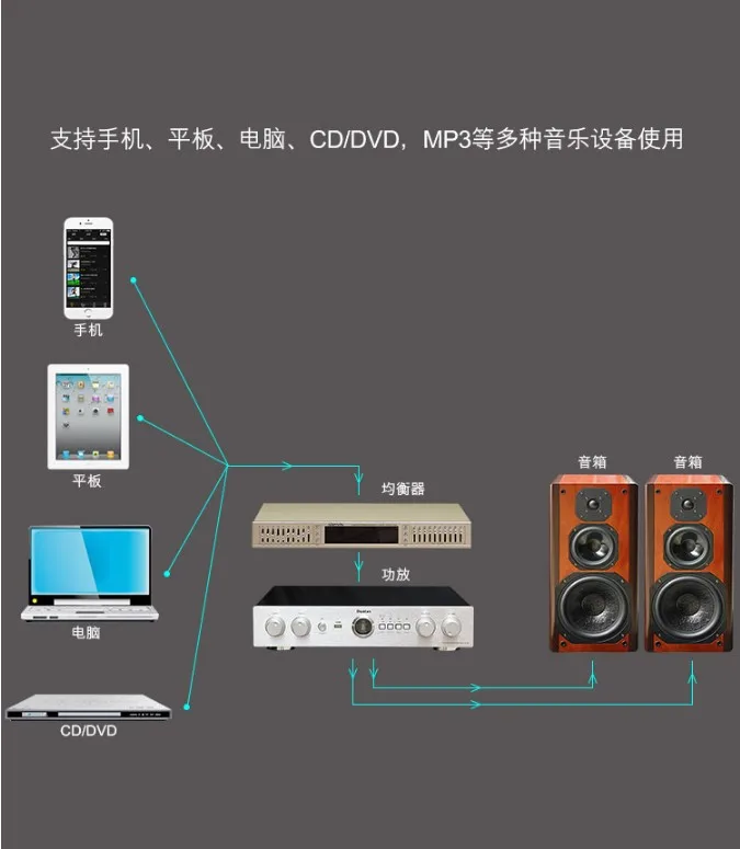 EQ665 hifi двойной 10 полосный Fever домашний эквалайзер стерео ВЧ альт регулировка басов