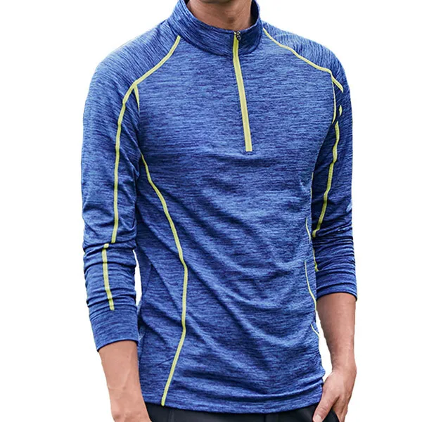 Men 1/4 Zip Hiking Shirt Long Sleeve Athletic Shirt Lightweight Outdoor Pullover