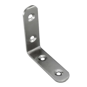 

Stainless Steel 65x20mm Corner Brackets 2mm Thickness 5mm Hole Dia. 90 Degree Angle Brackets for Bed Cabinet Table Furniture