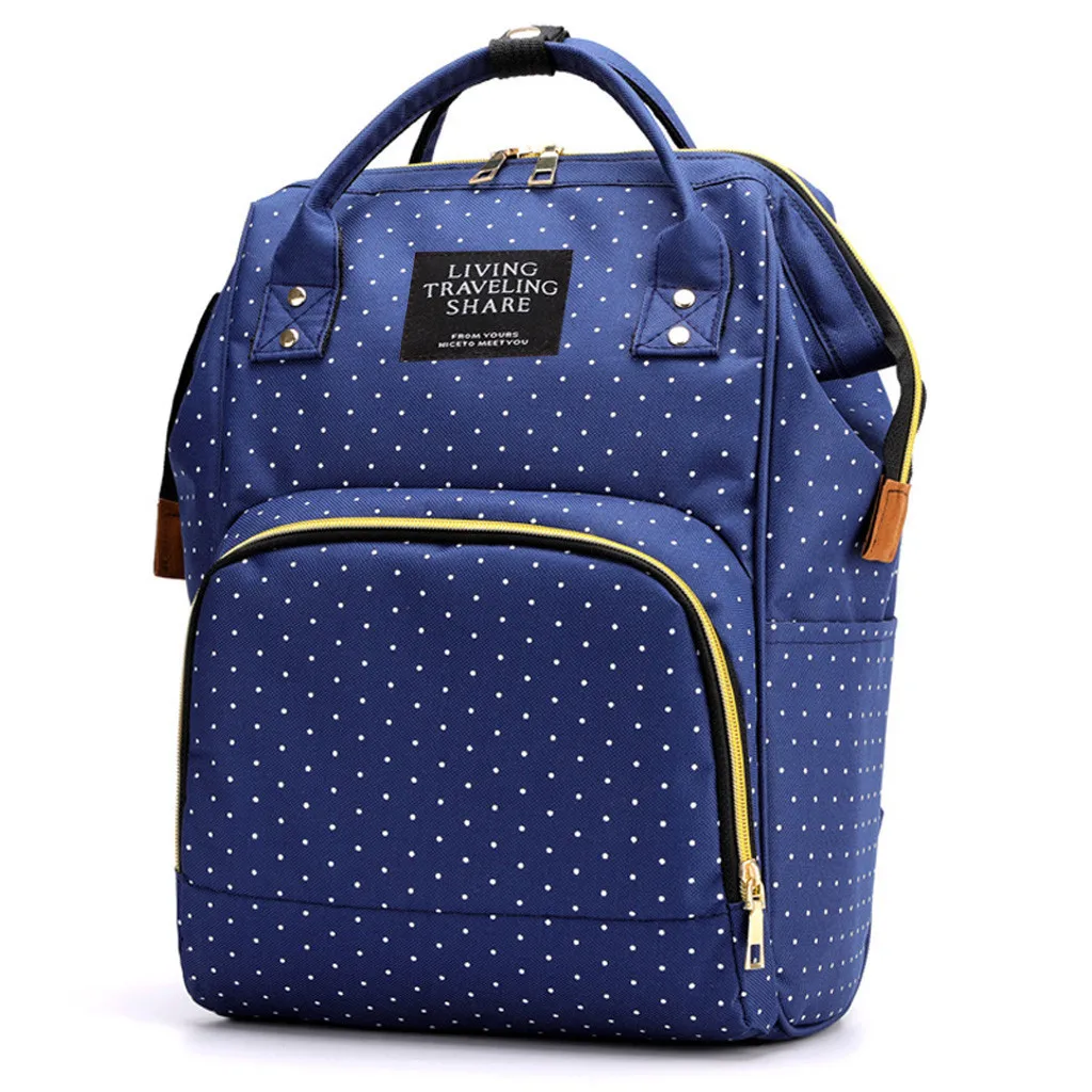 Мумия мешок подгузник бутылки кормления Изоляционные сумки большой емкости детская коляска сумка рюкзак водонепроницаемая сумка для подгузников# T - Цвет: Dark Blue