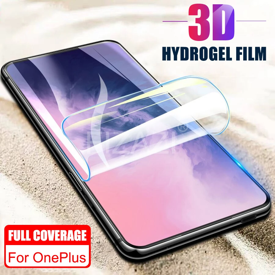 

Full Cover Curved Edge Protective Film for OnePlus 7 Pro 6T 6 5 5T One Plus 7Pro Hydrogel Film Soft TPU Screen Protector