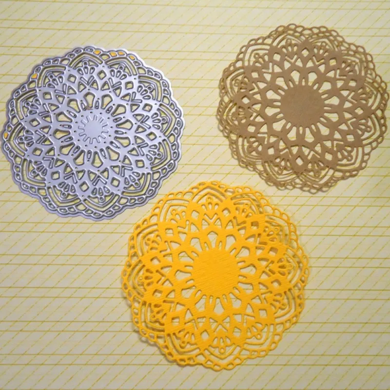 Цветок Doily ремесло высечки Металлические высечки для DIY скрапбукинга Новые карточные трафареты с тиснением Troqueles ремесленные штампы