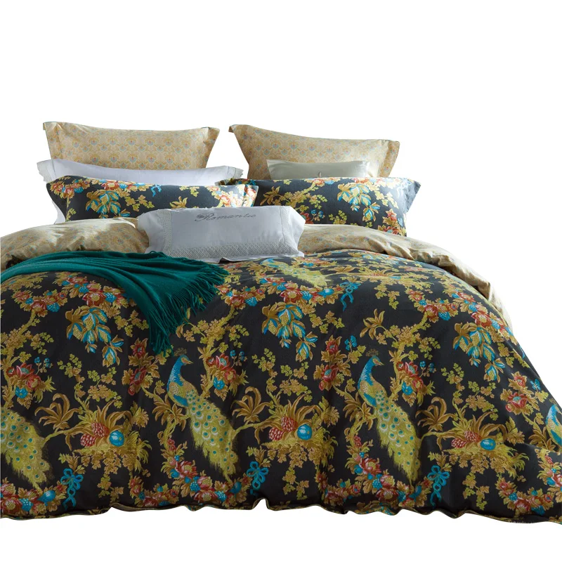 

100% Cotton Quilt Sheets Pillowcase Cushion Cover Coverlet Chinese Style Four Piece Sets Luxury Comfortable Quilt Cover Sets